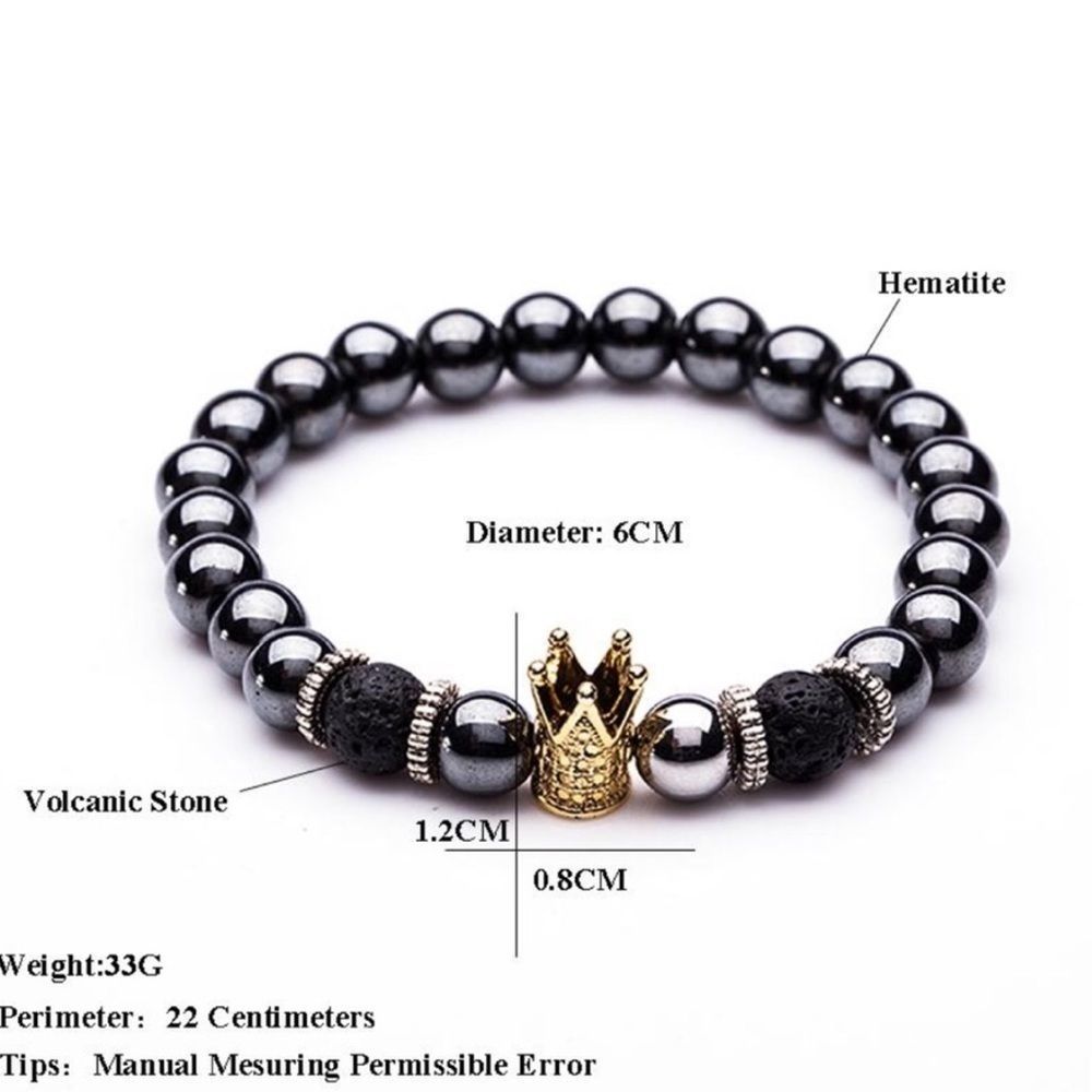 ⭐️ NWT Handmade Hematit Royalty Bracelet
